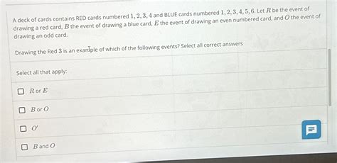 Solved A Deck Of Cards Contains Red Cards Numbered Chegg