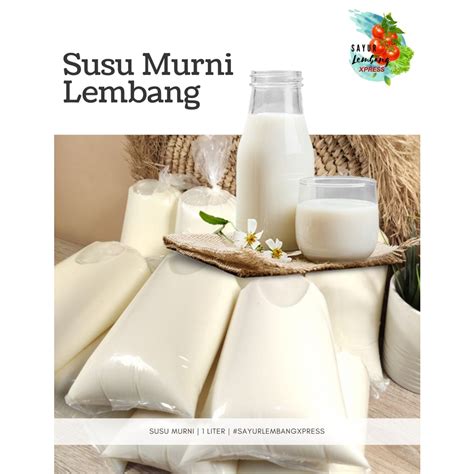 Jual Susu Sapi Murni Lembang 1 Liter Susu Kpsbu Lembang Shopee Indonesia