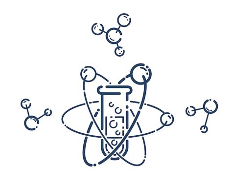 Premium Vector Test Tube And Molecule Connection Vector Simple Linear Icon Science Chemistry