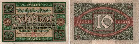 Inflation 1920 Banknote 10 Mark Kn Nr Schwarz 7 Stellig K Y VF