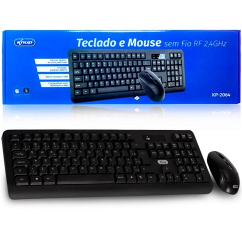 Combo Teclado E Mouse Knup Sem Fio Kp Global Store