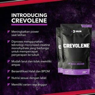 Jual Crevolene Creatine Evolene Anggur Gr Bpom Serving Shopee