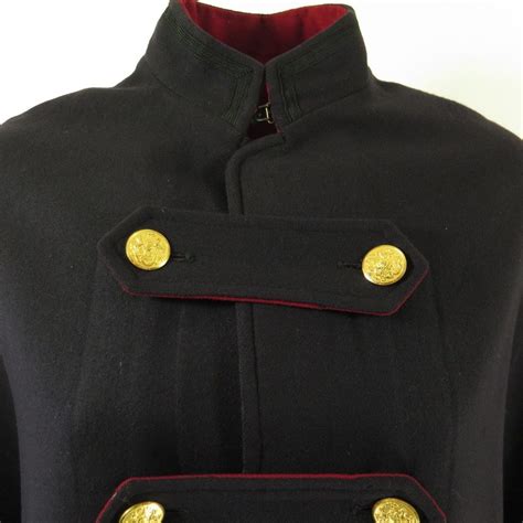 Vintage 40s Wwii Nurse Cape Womens L Wool Williams Gold Buttons Uniform