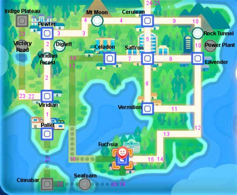 Pokemon Lets Go Maps Of Where Pokemon Are In The Game