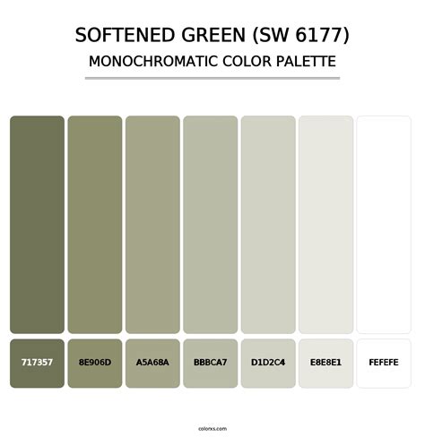 Sherwin Williams Softened Green Sw Paint Coordinating Colors And