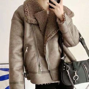 Zara Jackets Coats Zara Faux Leather Shearling Doublefaced Biker