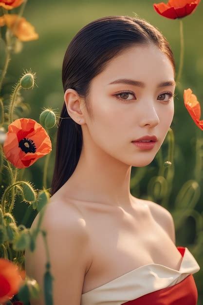 Premium Ai Image Portrait Of Beautiful Japanese Women With Slicked