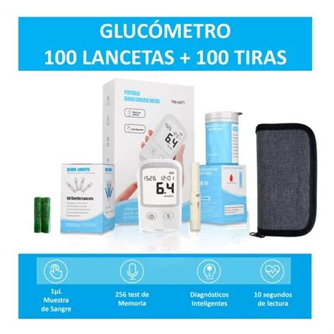 Gluc Metro Medidor De Glucosa Cintas Lancetas Cuotas Sin