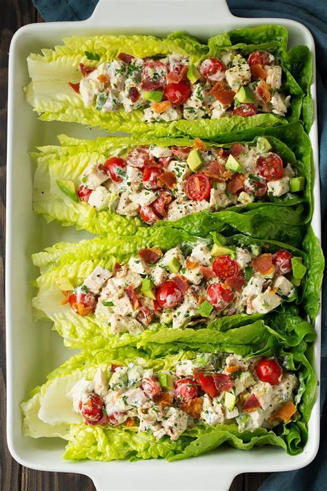 BLTA Chicken Salad Lettuce Wraps Recipe Recipes Net