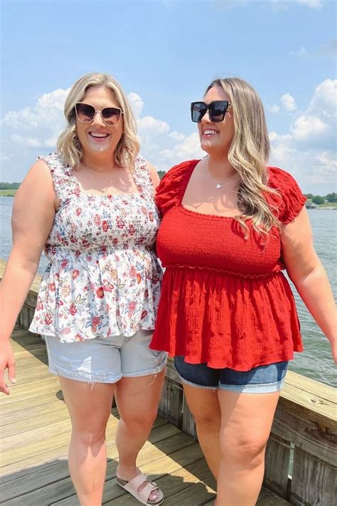 Red White And Blue Plus Size Tops Dress Clothes For Women Plus