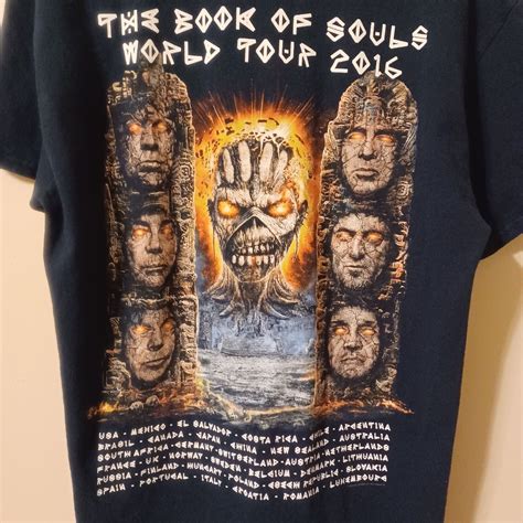 Iron Maiden Book Of Souls Official 2016 Tour T Shirt Gem