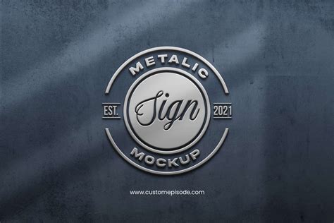 Metal Logo Mockup Free Download - CUSTOM EPISODE