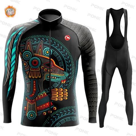 2023 New Men Winter Cycling Clothing Long Sleeve Thermal Fleece Bicycle