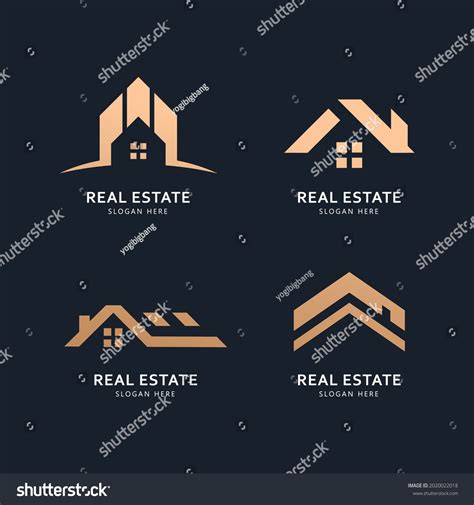 Real Estate Logo Icon Design Concept Stock Vector Royalty Free