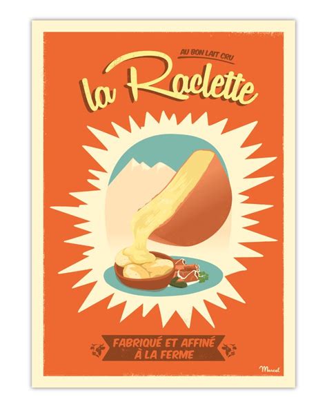 Affiche 50x70 Marcel La Raclette Taille 30 X 40 Cm Affiche Affiche