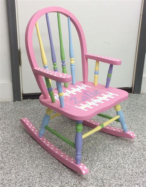 Childs Painted Rocking Chair Painted By Sharon Mendenhall