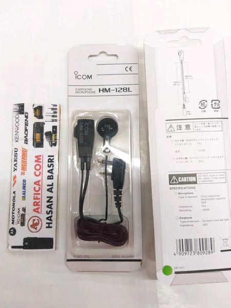 Jual EARPHONE HT ICOM V80 HT ICOM V88 HT ICOM U80L HEADSET ICOM