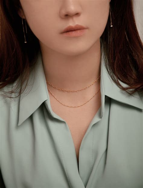 14k Gf 고급 체인 피가로 목걸이 아이디어스
