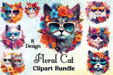 Floral Cat Graphic By Bundle Creative Fabrica