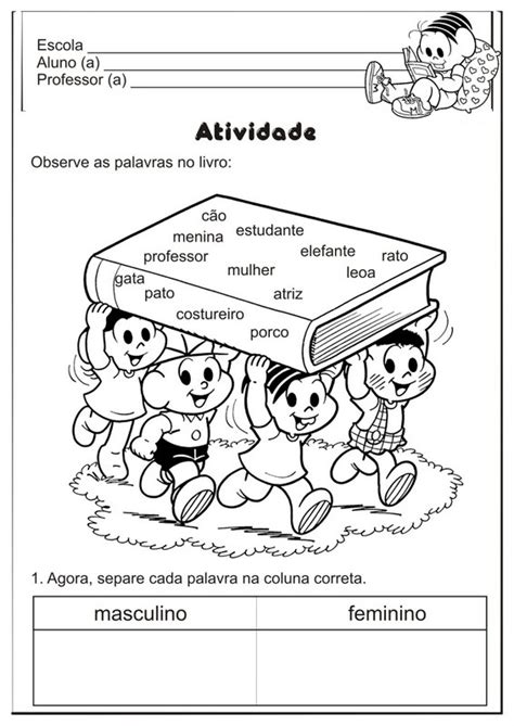 Saberes E Fazeres Em Nossas M Os Atividade Masculino E Feminino