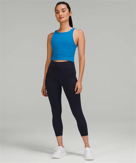 Lululemon Power Pivot Ribbed Tank Top In Poolside Modesens