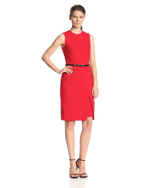 Belted Sheath Dress By Calvin Klein Dresses Sheath Dress Print Dress