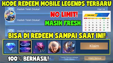 KLAIM 4 KODE REDEEM ML TERBARU KODE REDEEM MOBILE LEGENDS CODE REDEEM