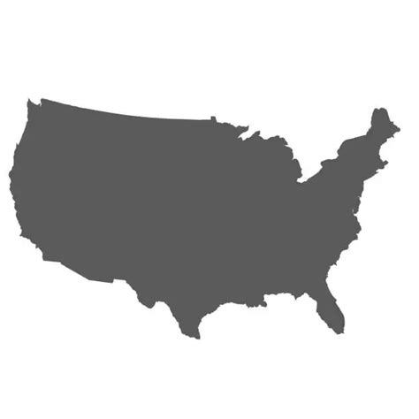 USA outline map.eps Royalty-free Stock Vector Images