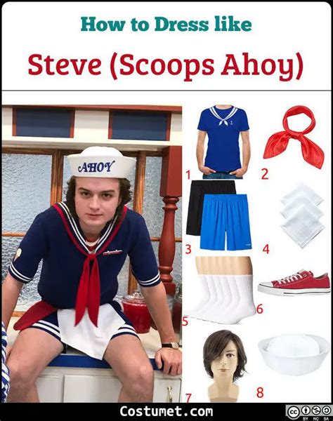 Steve And Robin Scoops Ahoy Stranger Things Costume For Cosplay And Halloween