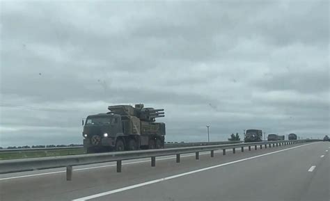 Russia Alleged Wagner PMC Military Convoy Seen On M4 Highway In