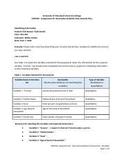 Assignment 1 Descriptive Statistics Data Analysis Plan Template Rtf