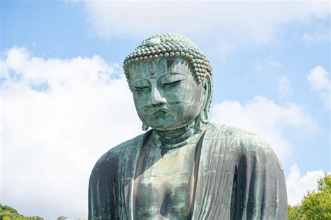 Premium Photo The Great Blue Buddha Statue Kamakura Daibutsu At Kotoku In Shrine Temple In