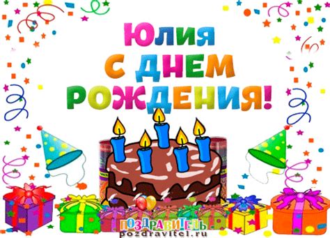 Открытки с днем рождения Юлии