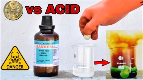 जब मैंने नाइट्रिक एसिड तेजाब में 5 का सिक्का डाला तो कमाल हो गया 5rs Coin Vs Nitric Acid