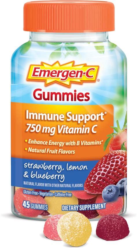 Amazon Emergen C 750mg Vitamin C Gummies For Adults Immune