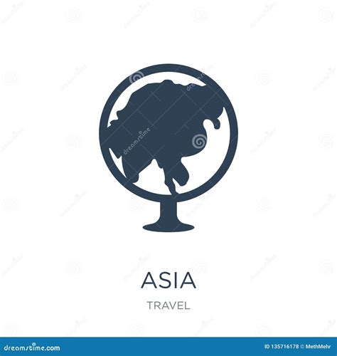 Asia Map Icon. Silhouette Isolated Vector Image Of Continent ...