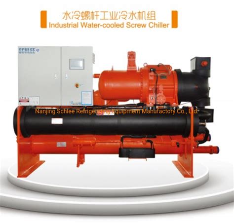 160kw Industrial Double Compressors Water Cooled Screw Chiller For