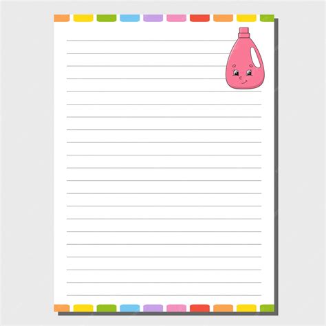 Plantilla De Hoja Para Cuaderno Bloc De Notas Diario Vector Premium