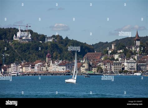 Lake Lucerne Switzerland Stock Photo Alamy