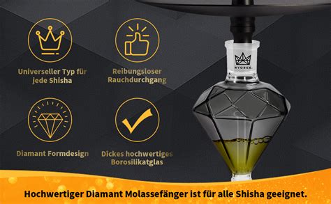 Amazon de Ryosee Shisha Molassefänger Diamant Für alle Shishas mit 18