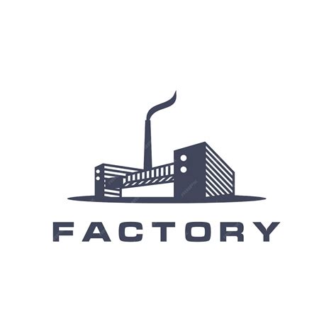 Premium Vector Factory Building Logo Design Modern Industrial Logo