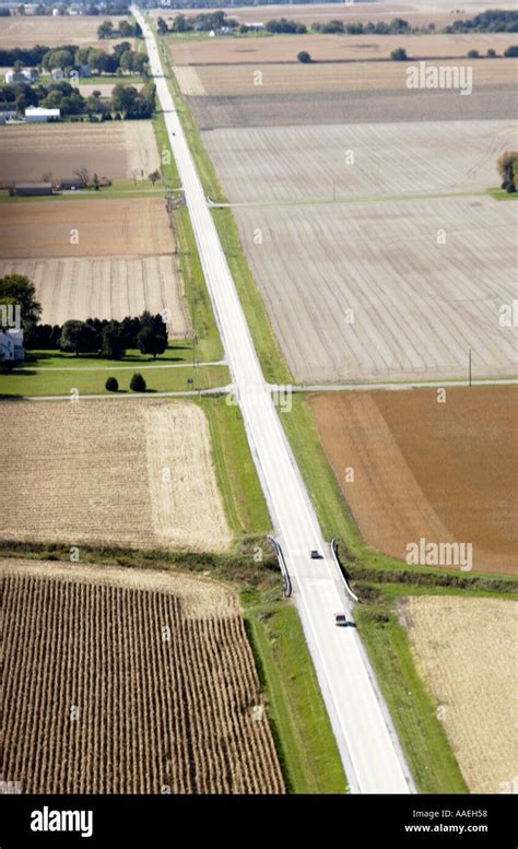 Aerial view of road Stock Photo - Alamy