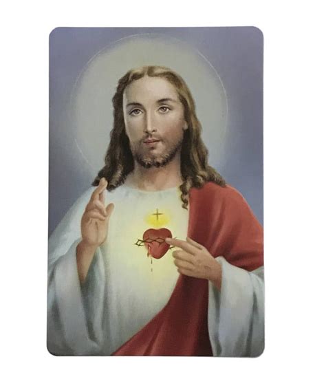 Sacred Heart Of Jesus Wallet Prayer Card The ACTS Mission Store