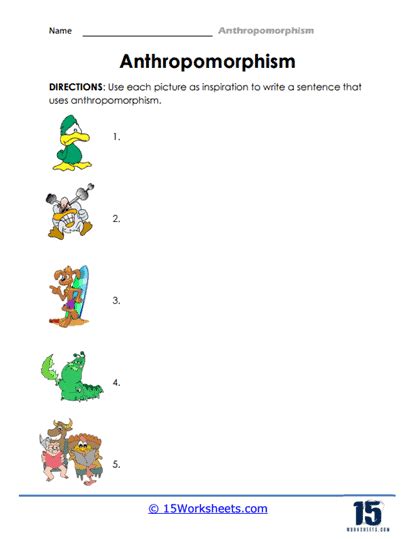 Anthropomorphism Worksheets 15