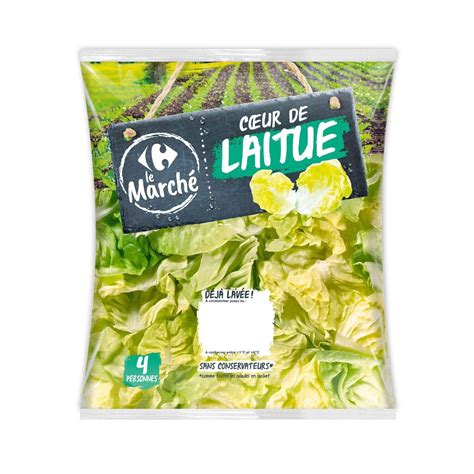 Salade coeur de laitue CARREFOUR LE MARCHE le sachet de 200g à Prix