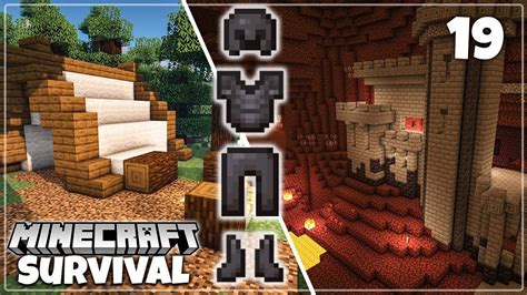 Full Netherite Armor Nether Castle Minecraft Survival Let S