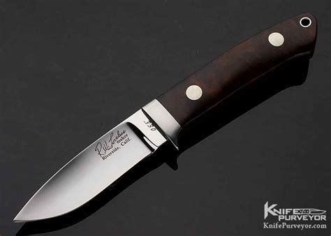 Bob Rw Loveless Custom Knife Ironwood Drop Point Hunter With Signature