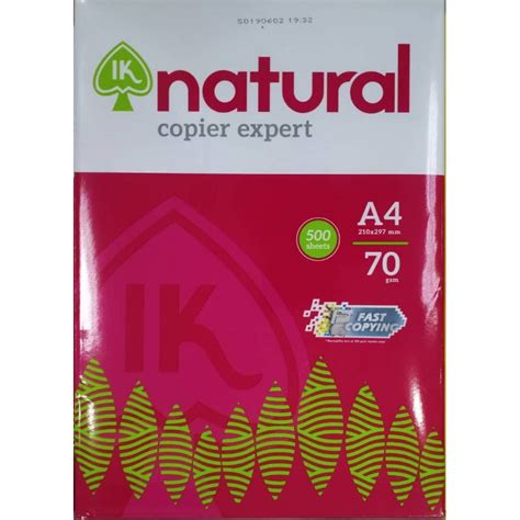 Ik Natural A4 Size Paper 500 Sheet 70gsmbuy 2 Get 1 Free Shopee