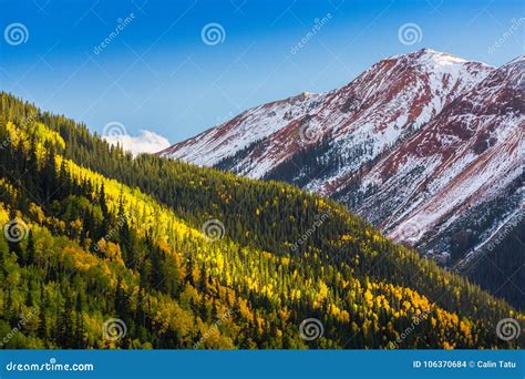 Beautiful Mountain Scenery In Aspen Telluride Colorado Stock Photo