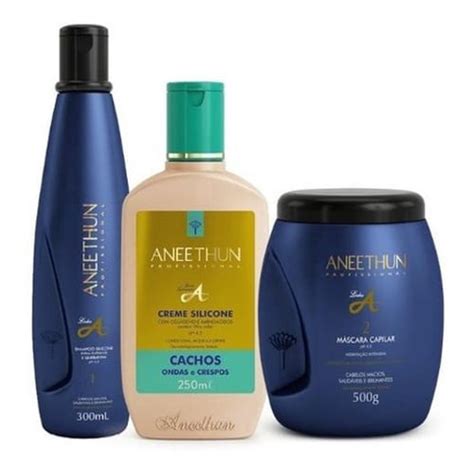 Aneethun Kit Linha A Shampoo Creme Ondas E Cachos M Scara Linha A